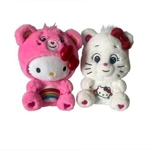 ⋆｡°✩ || hello kitty x care bears collab plush set of 2